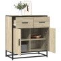 Aparador madera ingeniería y metal roble Sonoma 68x35x76 cm de , Aparadores - Ref: Foro24-848980, Precio: 104,05 €, Descuento: %