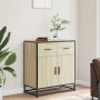 Aparador madera ingeniería y metal roble Sonoma 68x35x76 cm de , Aparadores - Ref: Foro24-848980, Precio: 104,05 €, Descuento: %
