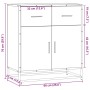 Aparador madera ingeniería y metal roble Sonoma 68x35x76 cm de , Aparadores - Ref: Foro24-848980, Precio: 104,05 €, Descuento: %