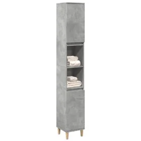 Armario de baño madera contrachapada gris hormigón 30x30x190 cm by , bathroom vanities - Ref: Foro24-857101, Price: 71,11 €, ...