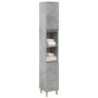 Armario de baño madera contrachapada gris hormigón 30x30x190 cm de , Tocadores de baño - Ref: Foro24-857101, Precio: 72,58 €,...