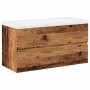 Mueble con lavabo integrado madera envejecida 91x39,5x49 cm de , Tocadores de baño - Ref: Foro24-3328925, Precio: 241,02 €, D...