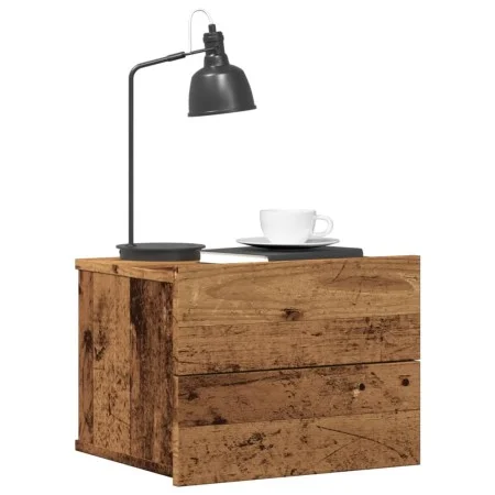 Mesita de noche de pared madera envejecida 40x32x30 cm de , Mesitas de noche - Ref: Foro24-855944, Precio: 37,33 €, Descuento: %