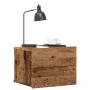 Mesita de noche de pared madera envejecida 40x32x30 cm de , Mesitas de noche - Ref: Foro24-855944, Precio: 37,33 €, Descuento: %