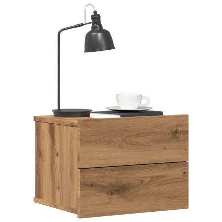 Mesita de noche de pared color roble artisan 40x32x30 cm de , Mesitas de noche - Ref: Foro24-855946, Precio: 55,68 €, Descuen...
