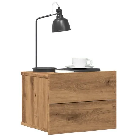 Mesita de noche de pared color roble artisan 40x32x30 cm by , Nightstands - Ref: Foro24-855946, Price: 51,95 €, Discount: %