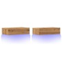Muebles de TV con luces LED 2 uds roble artisan 60x35x15,5 cm de , Muebles TV - Ref: Foro24-856346, Precio: 66,24 €, Descuent...