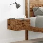 Mesita de noche de pared madera envejecida 34x30x20 cm de , Mesitas de noche - Ref: Foro24-856979, Precio: 30,21 €, Descuento: %