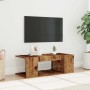 Mueble TV luces LED madera ingeniería envejecida 90x39x30 cm de , Muebles TV - Ref: Foro24-856325, Precio: 54,95 €, Descuento: %