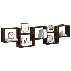 Estante cubo de pared 5 compartimentos madera roble ahumado de , Estantes y estanterías - Ref: Foro24-859999, Precio: 51,58 €...