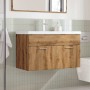 Juego de muebles baño 2 piezas madera ingeniería roble artisan de , Muebles de baño - Ref: Foro24-3328584, Precio: 199,43 €, ...