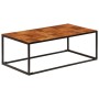 Mesa de centro madera maciza de acacia y acero 110x60x40 cm en Mesas de centro | Comprar online en Foru.es