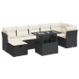 Set de sofás de jardín y cojines 8 piezas ratán sintético negro de , Conjuntos de jardín - Ref: Foro24-3327786, Precio: 511,9...