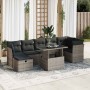 Set de sofás de jardín y cojines 8 piezas ratán sintético gris de , Conjuntos de jardín - Ref: Foro24-3327790, Precio: 531,40...