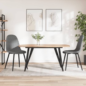 Sillas de comedor 2 unidades terciopelo gris claro en Sillas de comedor | Comprar online en Foru.es