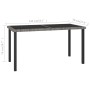 Mesa de comedor para jardín ratán sintético gris 140x70x73 cm de vidaXL, Mesas de jardín - Ref: Foro24-315118, Precio: 152,79...