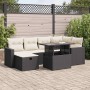 Set de sofás de jardín 7 pzas con cojines ratán sintético negro de , Conjuntos de jardín - Ref: Foro24-3327816, Precio: 478,4...