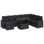 Set de sofás de jardín con cojines 9 pzas ratán sintético negro de , Conjuntos de jardín - Ref: Foro24-3327835, Precio: 635,4...