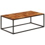 Mesa de centro madera maciza de acacia y acero 110x60x40 cm en Mesas de centro | Comprar online en Foru.es