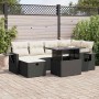 Set de sofás de jardín 7 pzas con cojines ratán sintético negro de , Conjuntos de jardín - Ref: Foro24-3327856, Precio: 476,4...