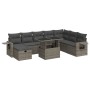 Set de sofás de jardín con cojines 9 pzas ratán sintético gris de , Conjuntos de jardín - Ref: Foro24-3327880, Precio: 598,53...