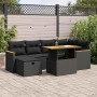 Set de sofás de jardín y cojines 8 piezas ratán sintético negro de , Conjuntos de jardín - Ref: Foro24-3328112, Precio: 519,6...