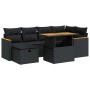Set de sofás de jardín y cojines 8 piezas ratán sintético negro de , Conjuntos de jardín - Ref: Foro24-3328112, Precio: 519,6...