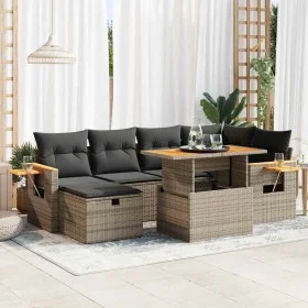 Set de sofás de jardín y cojines 8 piezas ratán sintético gris de , Conjuntos de jardín - Ref: Foro24-3328138, Precio: 483,67...