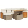 Set sofás jardín y cojines 8 pzas ratán sintético acacia beige de , Conjuntos de jardín - Ref: Foro24-3327733, Precio: 515,87...