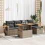 Set de muebles de jardín 6 pzas y cojines ratán sintético gris de , Conjuntos de jardín - Ref: Foro24-3328131, Precio: 412,25...