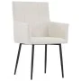 Sillas de comedor con reposabrazos 2 uds tela color crema de , Sillas de comedor - Ref: Foro24-282061, Precio: 153,66 €, Desc...