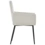 Sillas de comedor con reposabrazos 2 uds tela color crema de , Sillas de comedor - Ref: Foro24-282061, Precio: 153,66 €, Desc...
