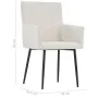 Sillas de comedor con reposabrazos 2 uds tela color crema de , Sillas de comedor - Ref: Foro24-282061, Precio: 153,66 €, Desc...