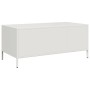 Mesa de centro acero laminado en frío blanco 101,5x50x43,5 cm de , Mesas de centro - Ref: Foro24-851279, Precio: 124,98 €, De...