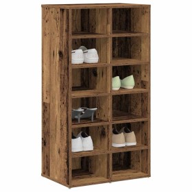 Mueble zapatero madera contrachapada madera vieja 54x34x100cm de , Zapateros y organizadores de calzado - Ref: Foro24-855836,...