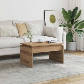 Mesa de centro madera de ingeniería roble artisan 68x50x38 cm de , Mesas de centro - Ref: Foro24-856629, Precio: 39,93 €, Des...
