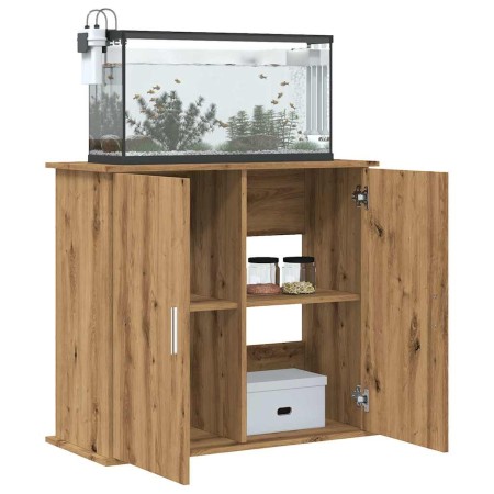 Soporte para acuario madera ingeniería roble artisan 81x36x73cm de , Soportes para acuarios - Ref: Foro24-857285, Precio: 111...