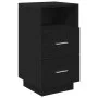 Mesilla de noche con 2 cajones negro 36x36x68 cm de , Mesitas de noche - Ref: Foro24-858580, Precio: 60,50 €, Descuento: %