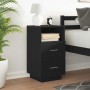 Mesilla de noche con 2 cajones negro 36x36x68 cm de , Mesitas de noche - Ref: Foro24-858580, Precio: 61,49 €, Descuento: %