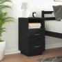 Mesilla de noche con 2 cajones negro 36x36x68 cm de , Mesitas de noche - Ref: Foro24-858580, Precio: 60,50 €, Descuento: %