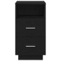 Mesilla de noche con 2 cajones negro 36x36x68 cm de , Mesitas de noche - Ref: Foro24-858580, Precio: 61,49 €, Descuento: %