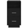Mesilla de noche con 2 cajones negro 36x36x68 cm de , Mesitas de noche - Ref: Foro24-858580, Precio: 60,50 €, Descuento: %