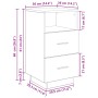 Mesilla de noche con 2 cajones negro 36x36x68 cm de , Mesitas de noche - Ref: Foro24-858580, Precio: 61,49 €, Descuento: %
