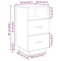 Mesilla de noche con 2 cajones negro 36x36x68 cm de , Mesitas de noche - Ref: Foro24-858580, Precio: 60,50 €, Descuento: %
