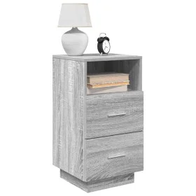 Mesillas de noche 2 uds con 2 cajones gris sonoma 36x36x68 cm de , Mesitas de noche - Ref: Foro24-858589, Precio: 118,64 €, D...
