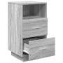 Mesillas de noche 2 uds con 2 cajones gris sonoma 36x36x68 cm de , Mesitas de noche - Ref: Foro24-858589, Precio: 120,89 €, D...