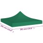Techo de carpa para celebraciones verde 3x3 m 270 g/m² de vidaXL, Cubiertas para carpas y cenadores - Ref: Foro24-315319, Pre...