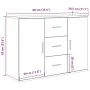 Aparador de madera de ingeniería envejecida 90x29,5x65 cm de , Aparadores - Ref: Foro24-855978, Precio: 93,32 €, Descuento: %