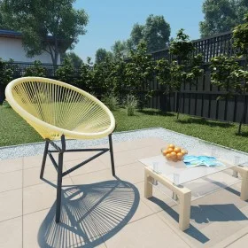 Silla redonda Acapulco ratán sintético beige de vidaXL, Sillas de jardín - Ref: Foro24-313139, Precio: 78,82 €, Descuento: %