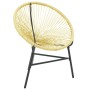 Silla redonda Acapulco ratán sintético beige de vidaXL, Sillas de jardín - Ref: Foro24-313139, Precio: 78,43 €, Descuento: %